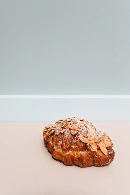 A croissant with nuts